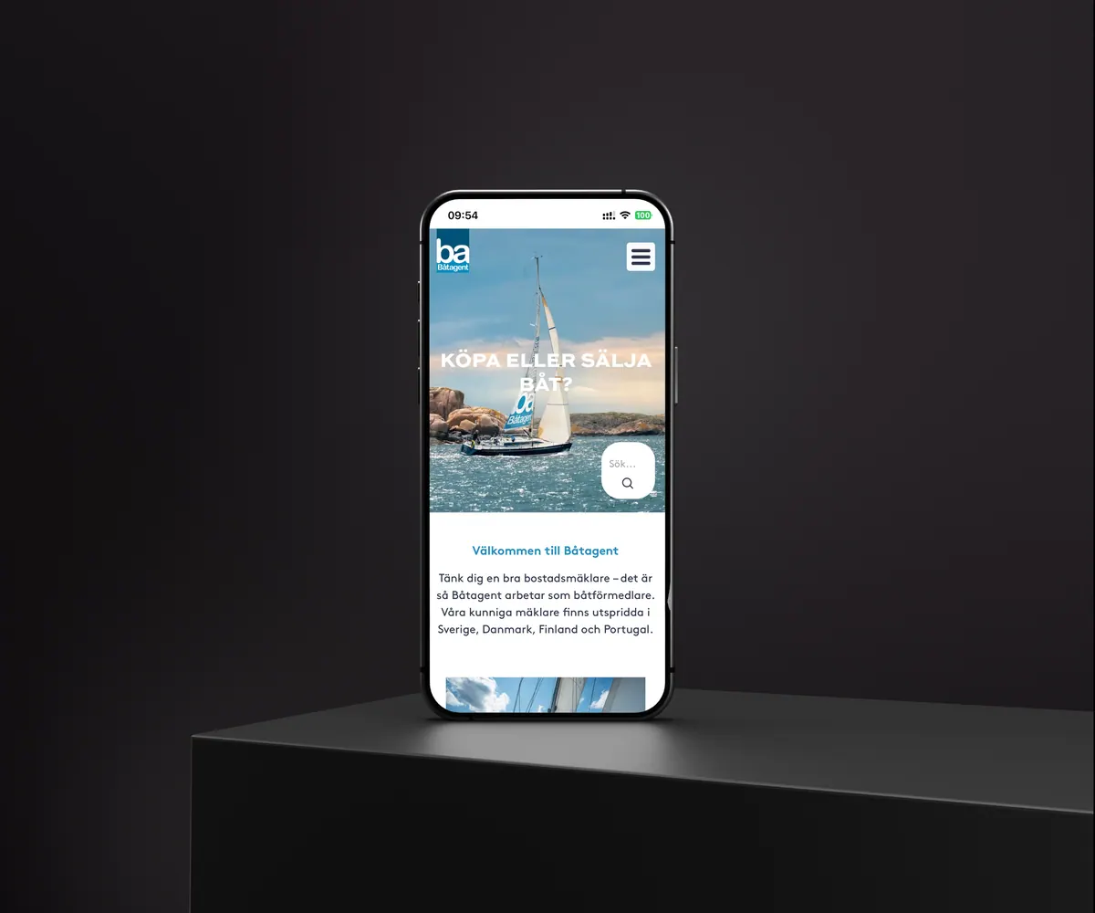 Båtagent i mobilen