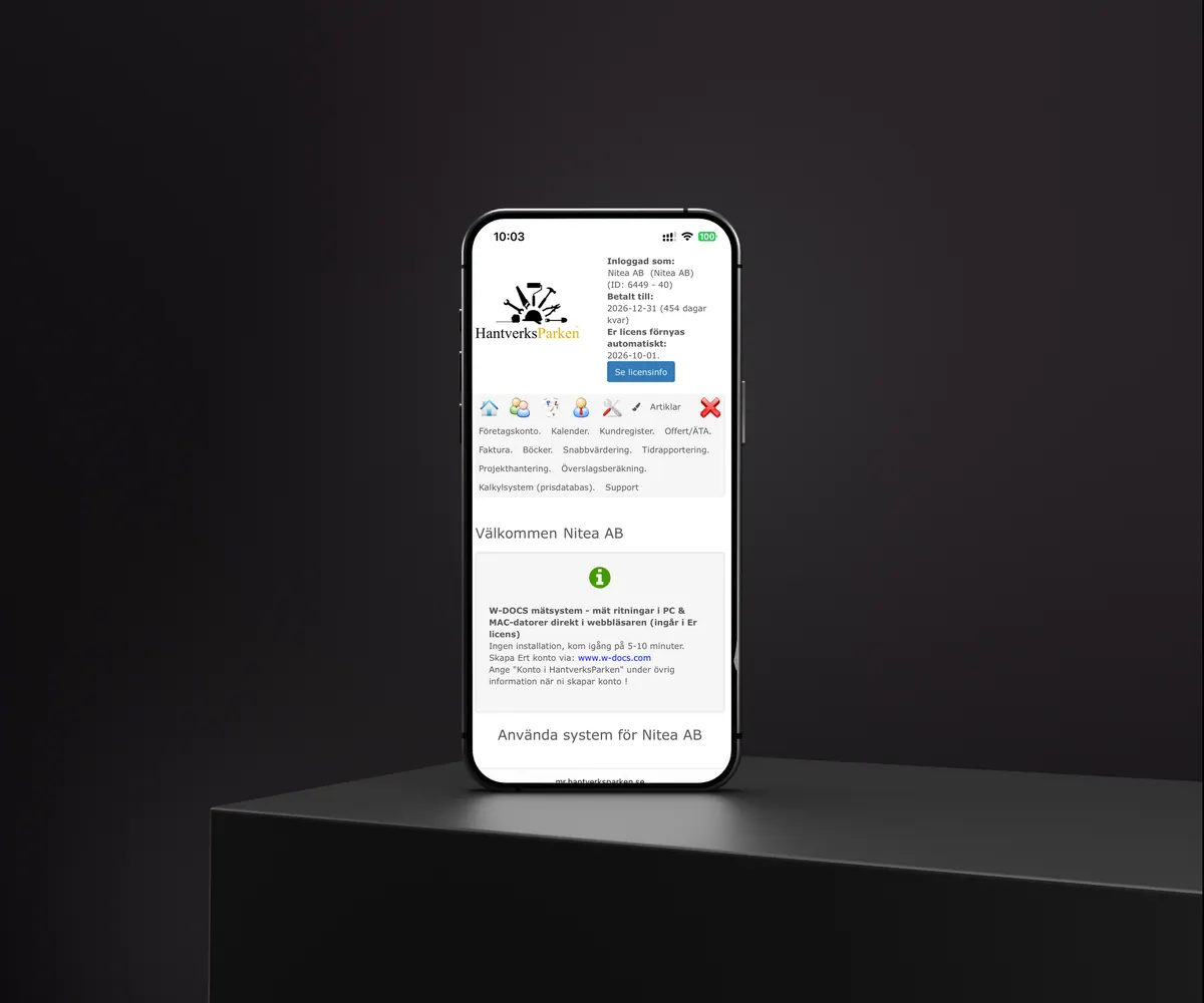 Hantverksparken i mobilen
