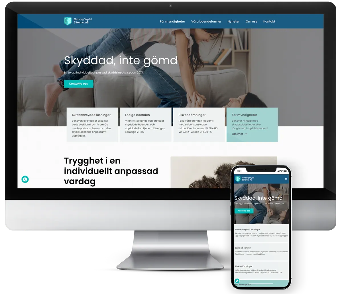 Omsorg Skydd Säkerhet på en laptop
