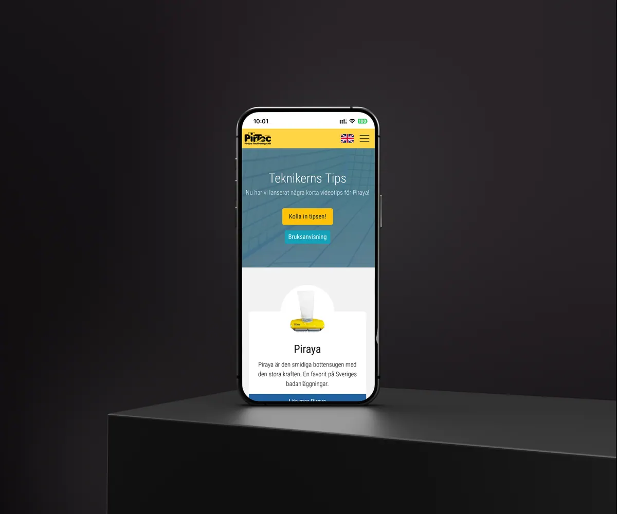 Pirtec i mobilen