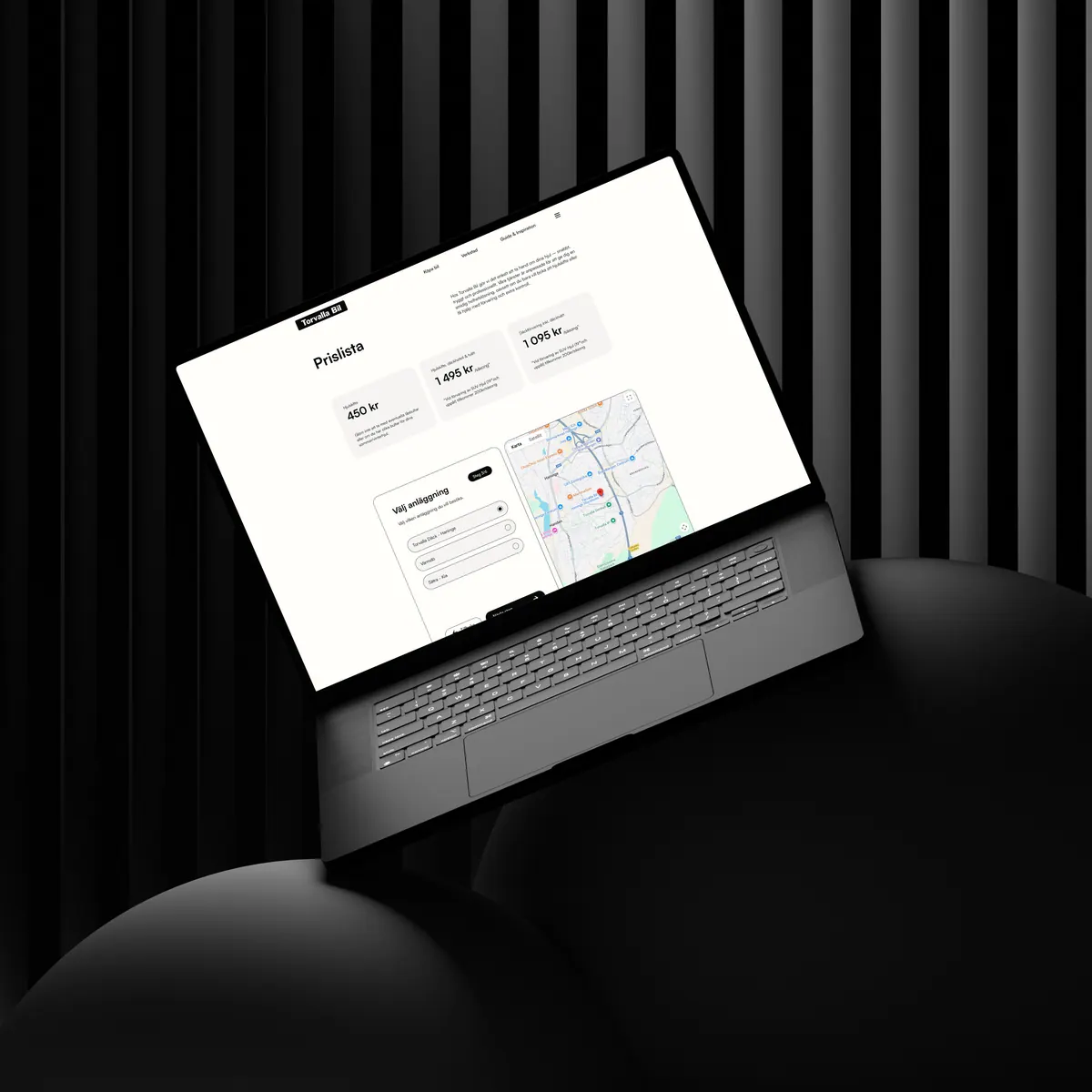 Torvalla Bil på en laptop