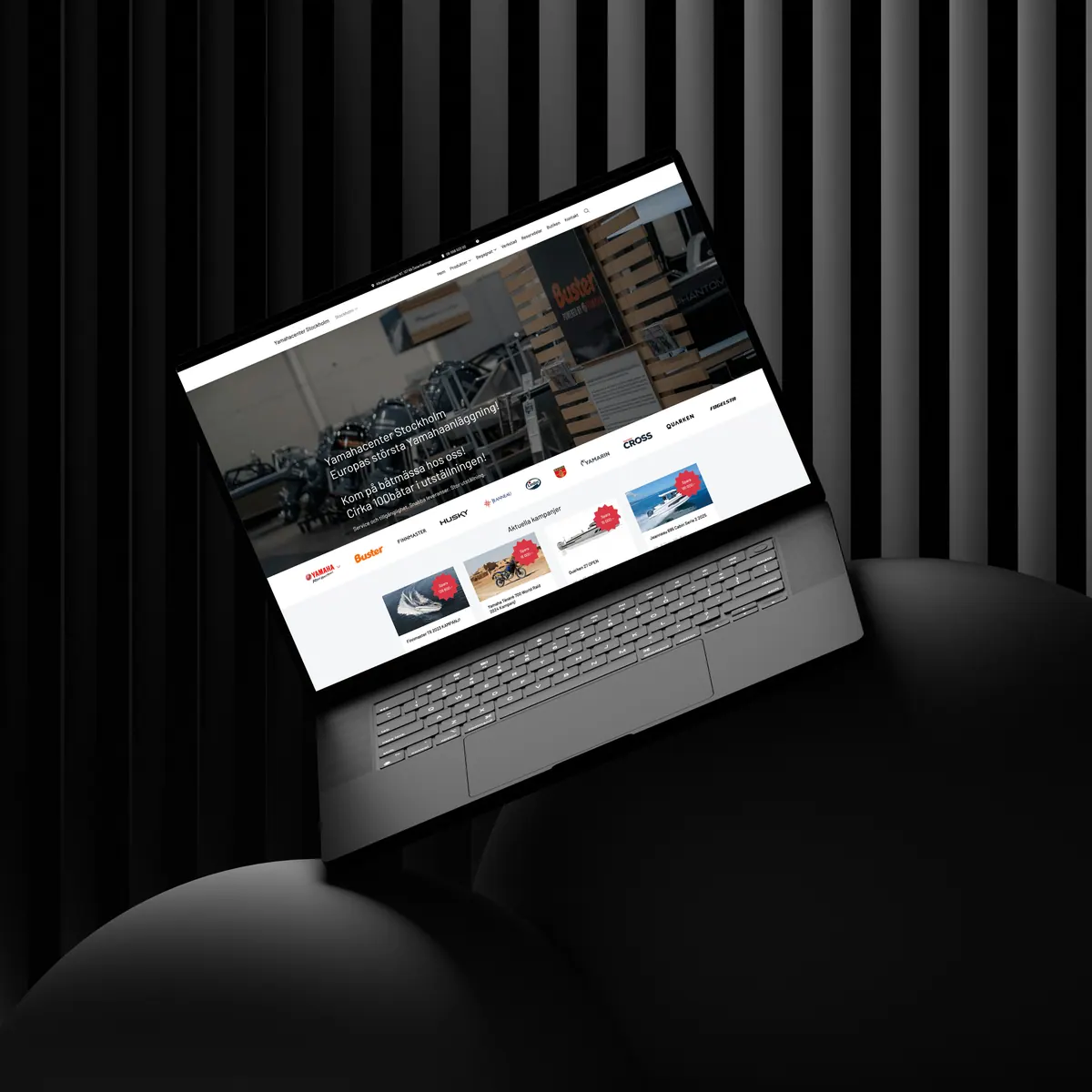 YamahaCenter på en laptop