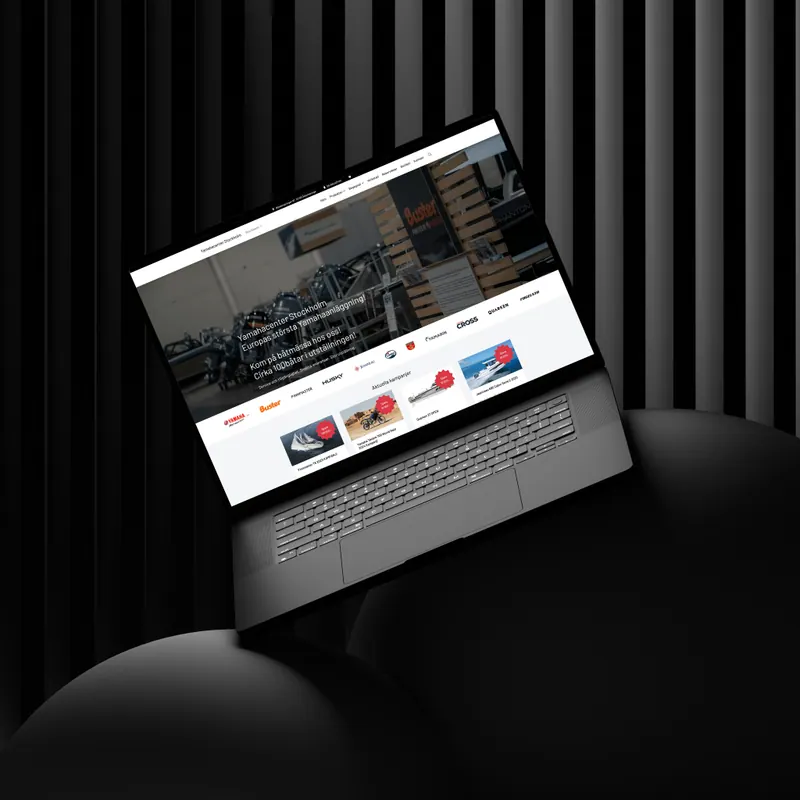 YamahaCenter på en laptop